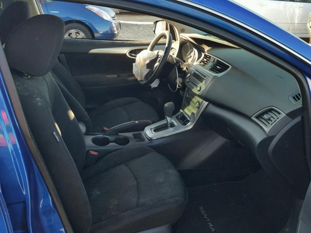 3N1AB7APXEY303824 - 2014 NISSAN SENTRA S BLUE photo 5