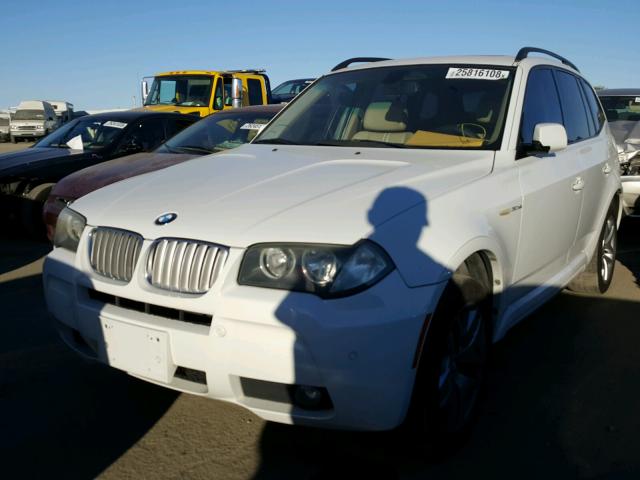 WBXPC93478WJ15733 - 2008 BMW X3 3.0SI WHITE photo 2