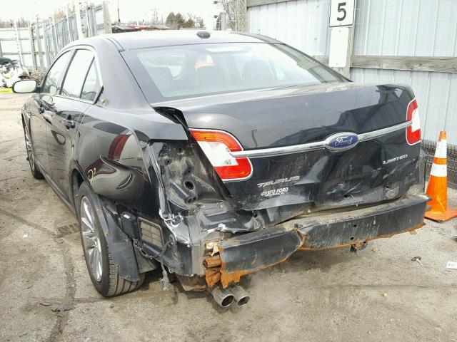 1FAHP2FW6AG113391 - 2010 FORD TAURUS LIM BLACK photo 3