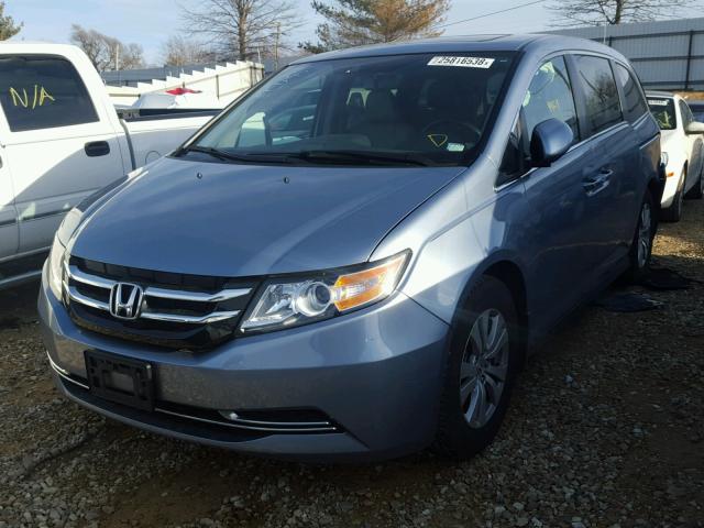 5FNRL5H64EB129226 - 2014 HONDA ODYSSEY EX BLUE photo 2