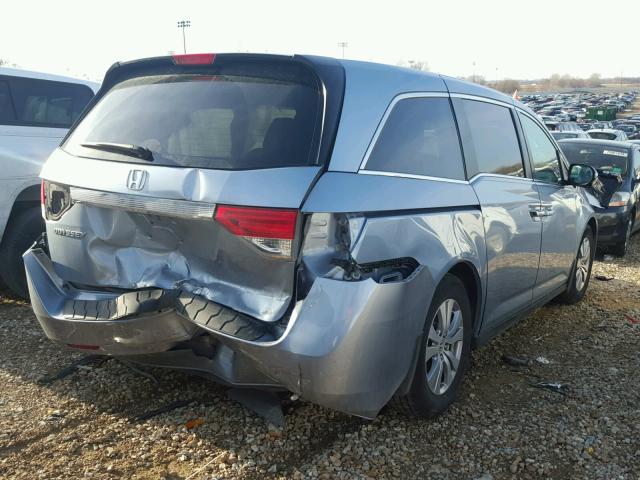 5FNRL5H64EB129226 - 2014 HONDA ODYSSEY EX BLUE photo 4