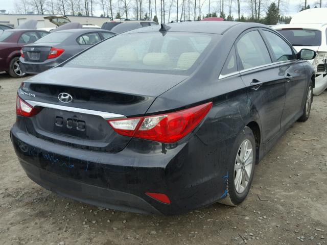 5NPEB4AC6EH890000 - 2014 HYUNDAI SONATA GLS BLACK photo 4