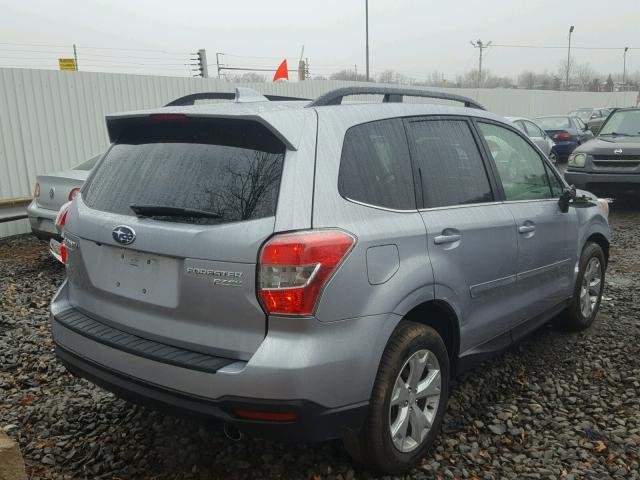 JF2SJARC4GH541848 - 2016 SUBARU FORESTER 2 SILVER photo 4