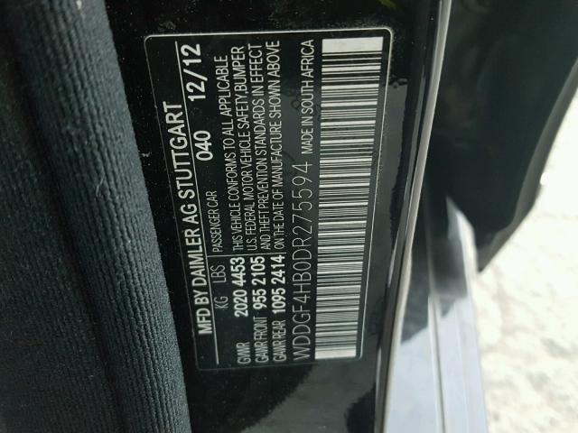 WDDGF4HB0DR275594 - 2013 MERCEDES-BENZ C 250 BLACK photo 10