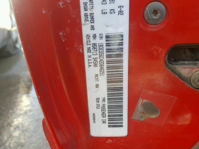 1B3ES56C42D646251 - 2002 DODGE NEON ES RED photo 10