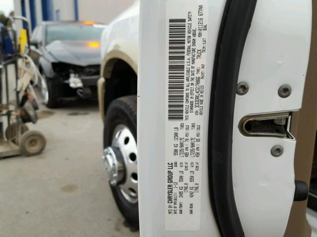 3C63DRKL4CG170866 - 2012 DODGE RAM 3500 L WHITE photo 10