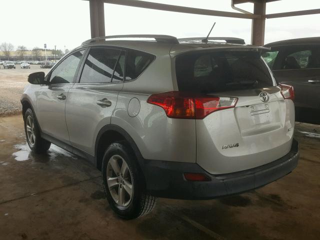 2T3WFREV2DW017224 - 2013 TOYOTA RAV4 XLE SILVER photo 3