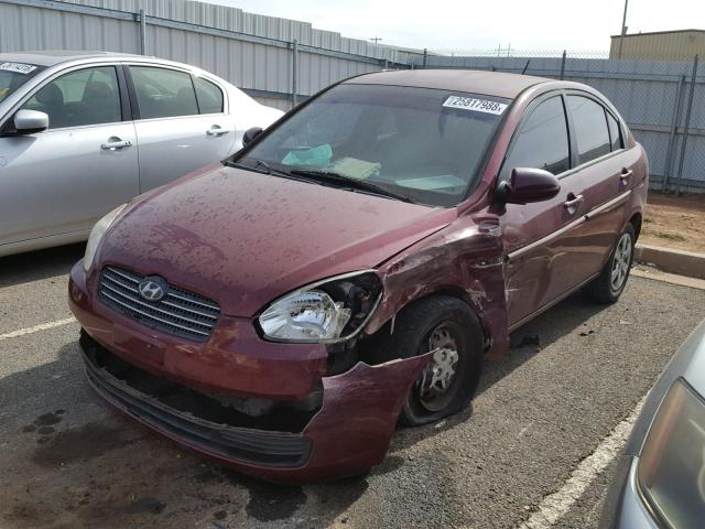 KMHCN46C68U174842 - 2008 HYUNDAI ACCENT GLS RED photo 2