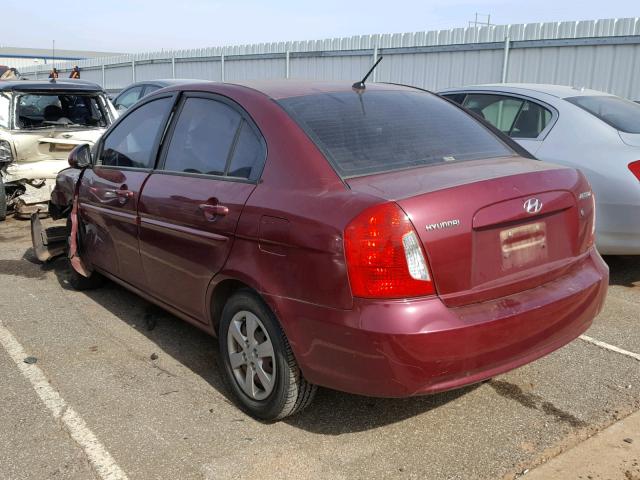 KMHCN46C68U174842 - 2008 HYUNDAI ACCENT GLS RED photo 3