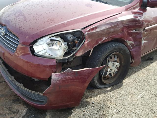 KMHCN46C68U174842 - 2008 HYUNDAI ACCENT GLS RED photo 9