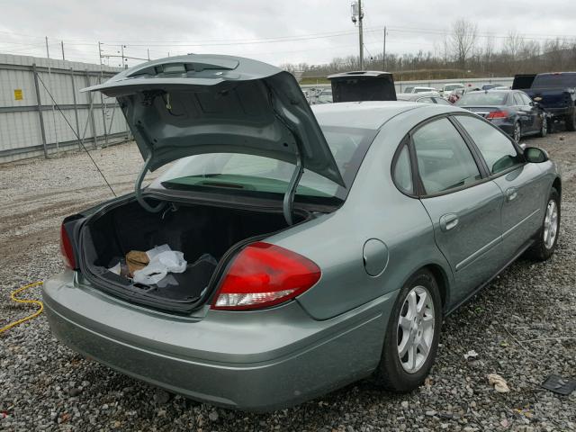 1FAFP56U67A199854 - 2007 FORD TAURUS SEL GREEN photo 4