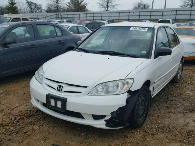 1HGES165X4L020125 - 2004 HONDA CIVIC LX WHITE photo 2