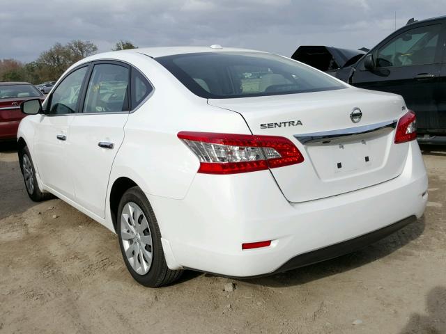 3N1AB7AP2FY374727 - 2015 NISSAN SENTRA S WHITE photo 3