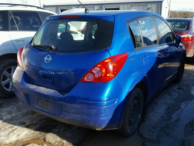 3N1BC13E07L441947 - 2007 NISSAN VERSA S BLUE photo 4