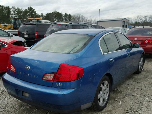 JNKCV51E73M306968 - 2003 INFINITI G35 BLUE photo 4