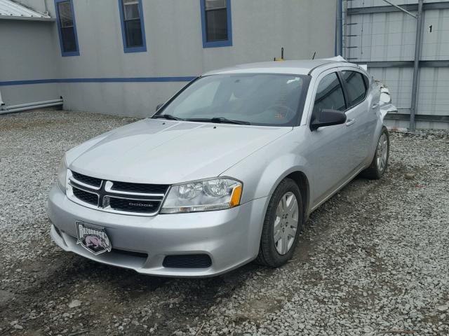 1B3BD4FB6BN606228 - 2011 DODGE AVENGER EX SILVER photo 2