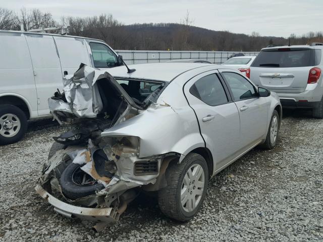 1B3BD4FB6BN606228 - 2011 DODGE AVENGER EX SILVER photo 4