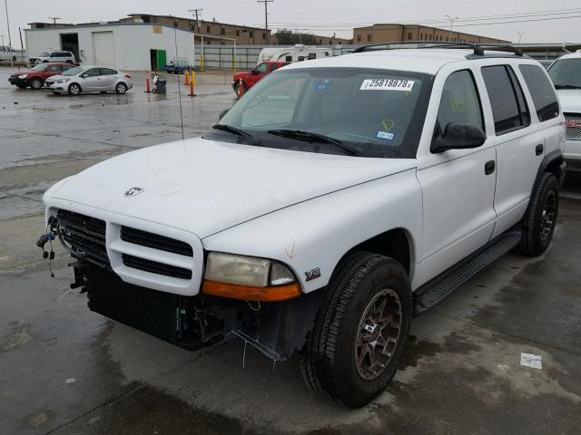 1D4HR38N93F620330 - 2003 DODGE DURANGO SP WHITE photo 2