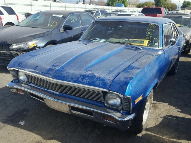 113279W426437 - 1969 CHEVROLET NOVA BLUE photo 2