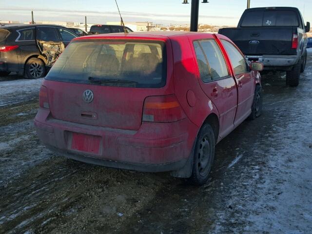 9BWEL21J844017245 - 2004 VOLKSWAGEN GOLF CL RED photo 4