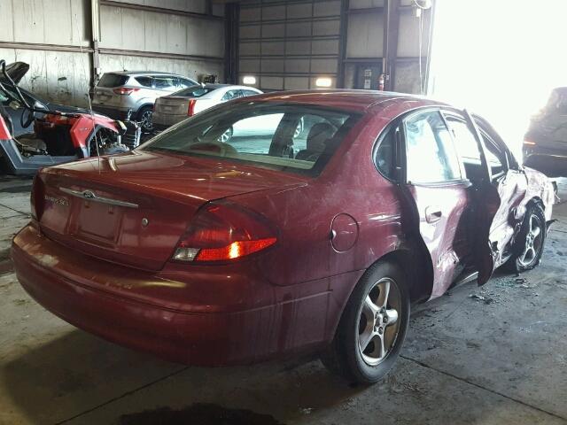 1FAFP55UX1A283426 - 2001 FORD TAURUS SES RED photo 4