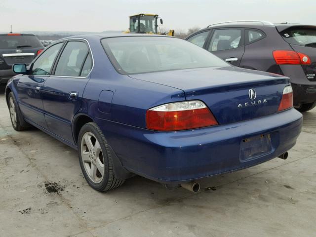 19UUA56852A004908 - 2002 ACURA 3.2TL TYPE BLUE photo 3