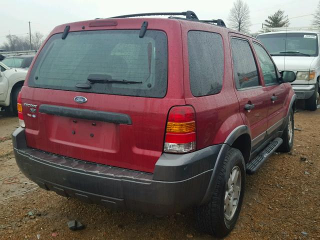 1FMCU03175KA66428 - 2005 FORD ESCAPE XLT MAROON photo 4