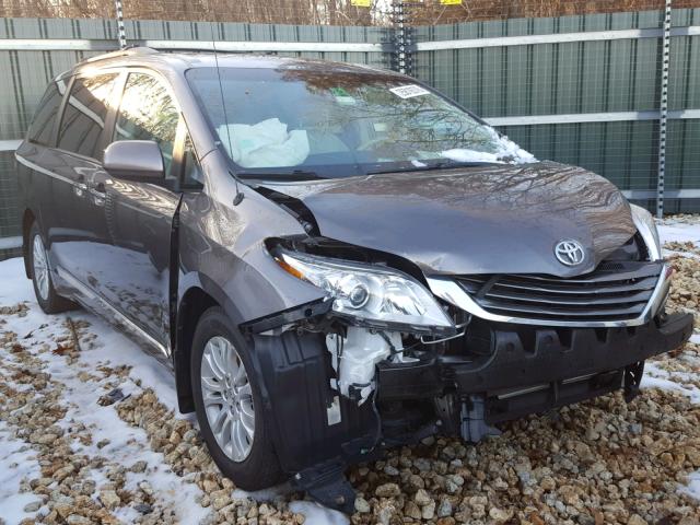 5TDYK3DC5DS354909 - 2013 TOYOTA SIENNA XLE GRAY photo 1