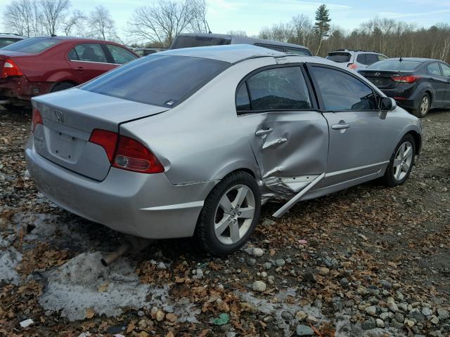 2HGFA16858H306761 - 2008 HONDA CIVIC EX SILVER photo 4