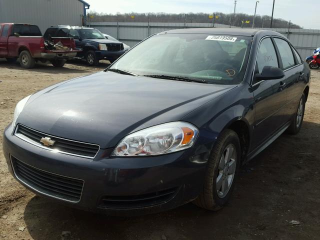 2G1WT57K891114375 - 2009 CHEVROLET IMPALA 1LT BLUE photo 2