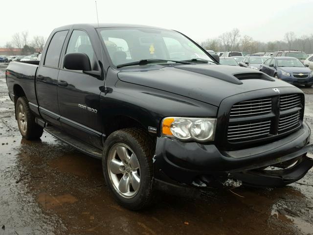 1D7HU18D75J548864 - 2005 DODGE RAM 1500 S BLACK photo 1