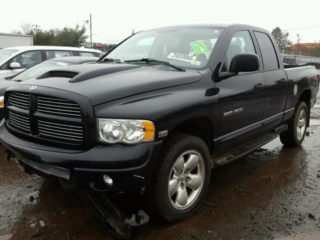 1D7HU18D75J548864 - 2005 DODGE RAM 1500 S BLACK photo 2