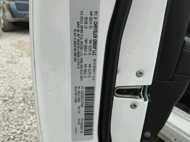 2C3CDXBG7EH370308 - 2014 DODGE CHARGER SE WHITE photo 10