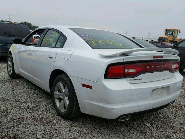 2C3CDXBG7EH370308 - 2014 DODGE CHARGER SE WHITE photo 3