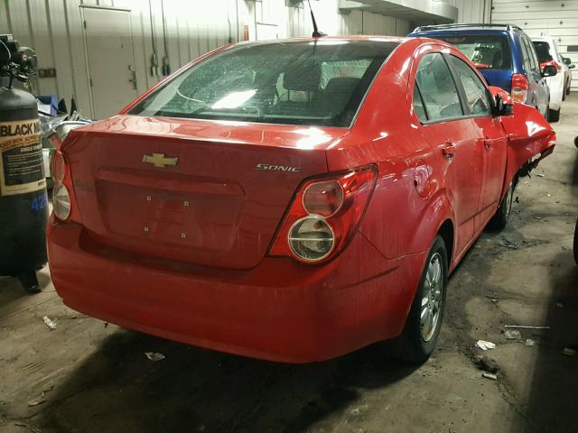 1G1JB5SH0C4200042 - 2012 CHEVROLET SONIC LS RED photo 4