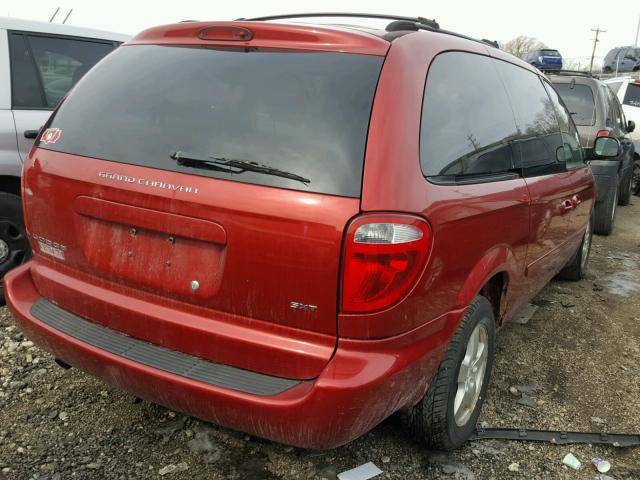 2D4GP44L66R914826 - 2006 DODGE GRAND CARA RED photo 4