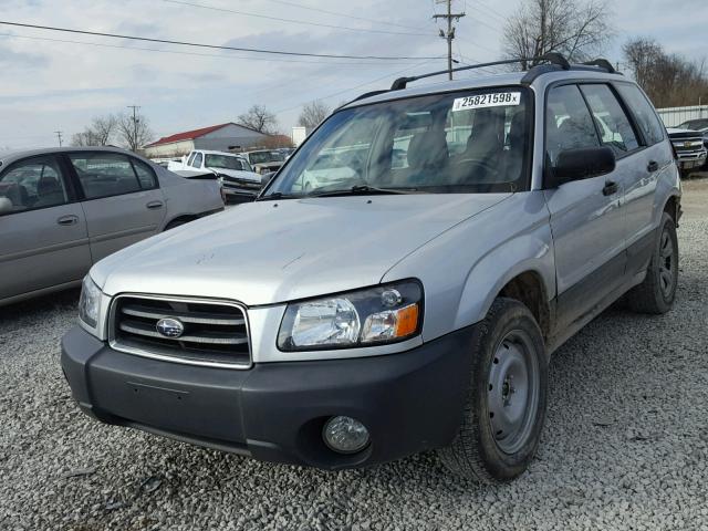 JF1SG63665H709392 - 2005 SUBARU FORESTER 2 SILVER photo 2