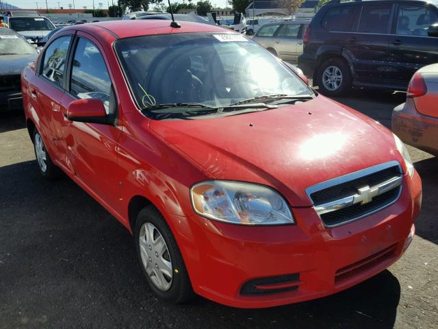 KL1TD56E99B656871 - 2009 CHEVROLET AVEO LS RED photo 1