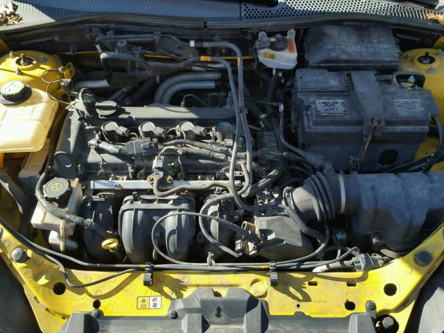 1FAFP31N97W124881 - 2007 FORD FOCUS ZX3 YELLOW photo 7