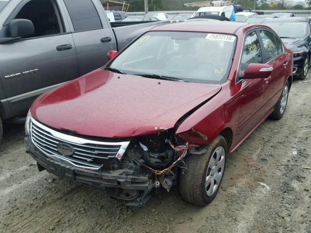 KNAGE228695354651 - 2009 KIA OPTIMA LX MAROON photo 2