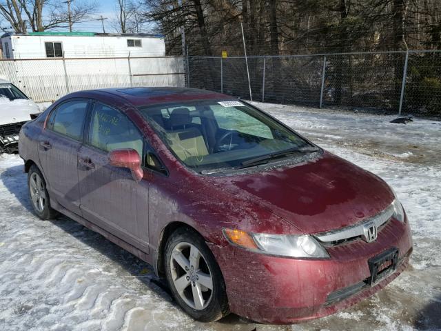 1HGFA16806L074263 - 2006 HONDA CIVIC EX RED photo 1