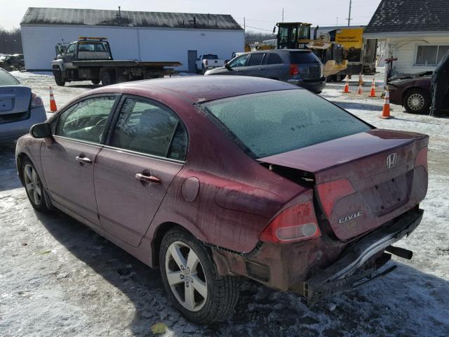 1HGFA16806L074263 - 2006 HONDA CIVIC EX RED photo 3