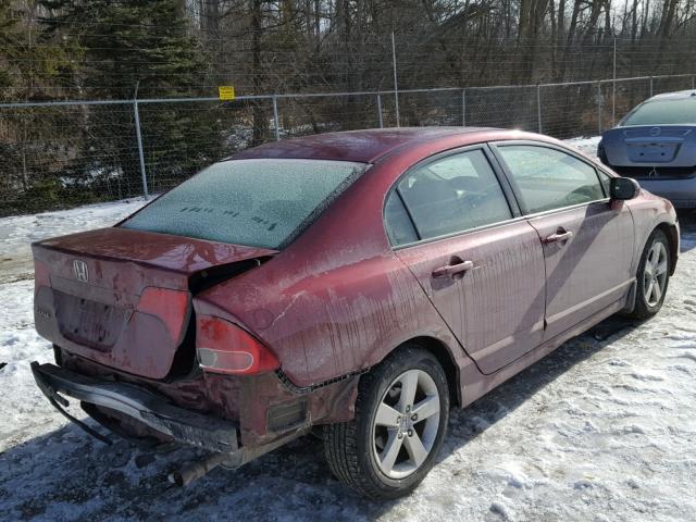 1HGFA16806L074263 - 2006 HONDA CIVIC EX RED photo 4