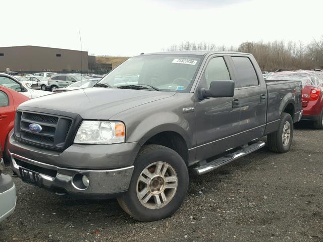 1FTPW14578FA49844 - 2008 FORD F150 SUPER GRAY photo 2