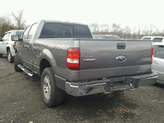 1FTPW14578FA49844 - 2008 FORD F150 SUPER GRAY photo 3