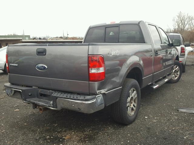 1FTPW14578FA49844 - 2008 FORD F150 SUPER GRAY photo 4