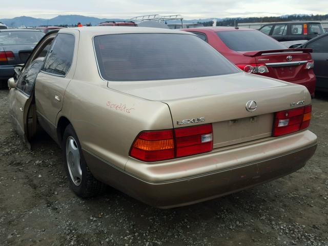 JT8BH28F9X0160361 - 1999 LEXUS LS 400 GOLD photo 3