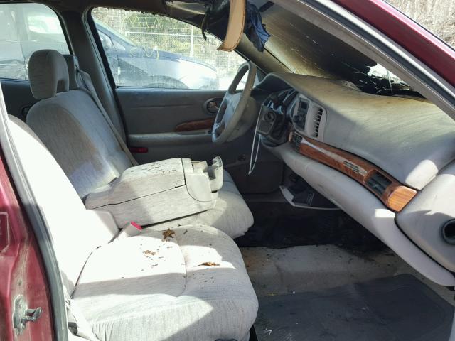 1G4HP54K924136738 - 2002 BUICK LESABRE CU RED photo 5