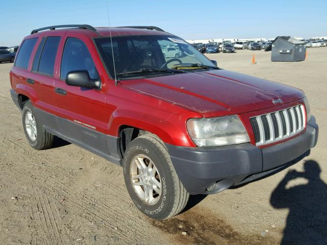 1J4GW48S14C289432 - 2004 JEEP GRAND CHER RED photo 1