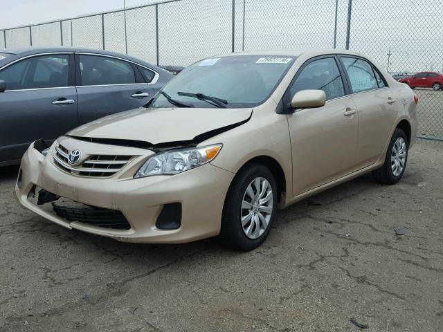 5YFBU4EE2DP156724 - 2013 TOYOTA COROLLA BA GOLD photo 2